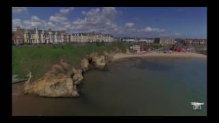 An Drone view of Cullercoats Bay North Tyneside [upl. by Walliw539]