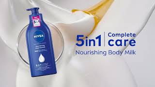 NIVEA Nourishing Body Milk  5in1 Complete Care  All You Need [upl. by Alf]