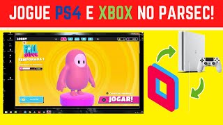 Joguei PS4 no PC Usando o Parsec Fall Guys [upl. by Nylcsoj920]