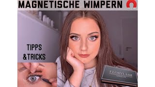 MAGNETISCHE WIMPERN richtig anbringen befestigen und entfernen  FLORYLASH von Amazon im Test [upl. by Roda]