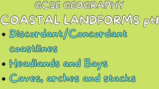 Coastal landforms pt1  GCSE GEOGRAPHY [upl. by Haynor]