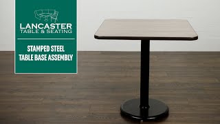 Lancaster Table amp Seating Stamped Steel Table Base Assembly [upl. by Ahrat539]