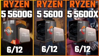 Ryzen 5 5600G vs Ryzen 5 5600 vs Ryzen 5 5600x RX 7800 xt [upl. by Aniroz]