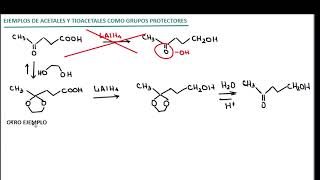 EJEMPLO DE ACETALES Y TIOACETALES COMO GRUPOS PROTECTORES [upl. by Peti]
