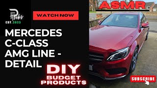 Mercedes CClass Interior amp Exterior budget maintenance wash DIY  ASMR [upl. by Nosiddam]