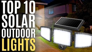 Top 10 Best LED Solar Outdoor Lights of 2021  Motion Sensor Lights for Garden Security Home [upl. by Herzel]