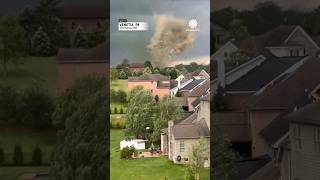 Tornado Suddenly Touches Down Grinds up Buildings [upl. by Erhard]