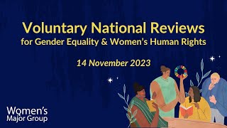 Voluntary National Reviews for Gender Equality Annual Webinar FR [upl. by Hayotal816]