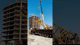 Perfect Crane towercrane construction potain cranesequipments constructionequipment cranes yt [upl. by Mellen]