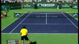 Novak Djokovic vs Nicolas Almagro  ATP Indian Wells 2012 Highlights [upl. by Harbird]