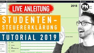 Steuererklärung Student Anleitung 2019 2018  Steuererklärung selber machen Elster Student Tutorial [upl. by Ninel943]