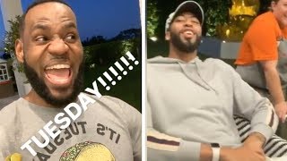 LeBron James  Anthony Davis FIRST EVER TACO TUESDAY [upl. by Banna]