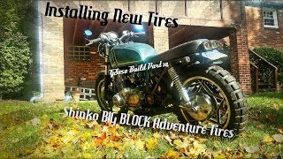 Suzuki GS850 SCRAMBLER Motorcycle Build 10 quotNEW KNOBBY TIRESquot [upl. by Enelahs900]