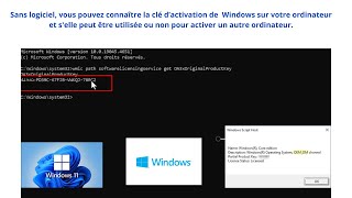 Sans logicile vous pouvez connaître la clé dactivation de Windows et si elle peut activer un autre [upl. by Yellat157]