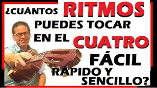 Aprende a tocar VARIOS RITMOS GÉNEROS O RASGUEOS en el CUATRO VENEZOLANO Fácil Rápido y Sencillo [upl. by Marston]