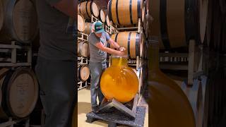 Bâtonnage Magic Watching Chardonnay Evolve in a Mesmerizing Glass Globe🔮😍🎥domainedrouhinoregon [upl. by Ilojne]