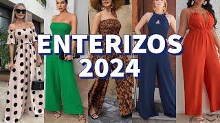 ENTERIZOS 2024  MODA PRIMAVERA VERANO 2024🐝moda mujer elegante [upl. by Merna864]