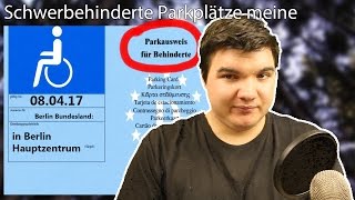 Schwerbehinderte Parkplätze meine Meinung [upl. by Haim]