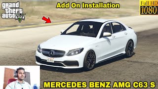 GTA 5  HOW TO INSTALL MERCEDES BENZ AMG C63 S CAR MOD🔥🔥🔥 [upl. by Minta]