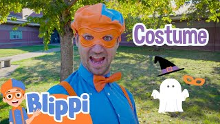 Blippis Search for His Halloween Costume  Blippi  Kids Cartoons amp Nursery Rhymes  Moonbug Kids [upl. by Nivrek]