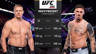 Sergei Pavlovich vs Tom Aspinall Full Fight  UFC 295 Fight Night [upl. by Henley]