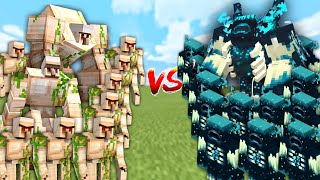 Extreme GOLEMS vs WARDENS in Minecraft Mob Battle [upl. by Noira]