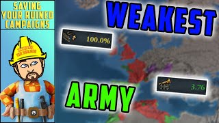 Saving Country with the WEAKEST Army in EU IV  Saving your Ruined Campaigns [upl. by Zarger]