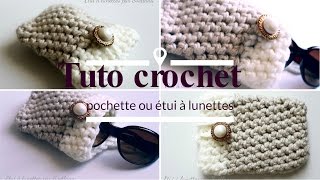 Pochette ou étui à lunettes au crochet tutorielPortafoglio o bicchieri caso gancio [upl. by Dyanna276]