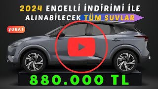 Engelli İndirimi Ötv Muafiyeti ile Alınabilecek Tüm Suvlar [upl. by Elexa]