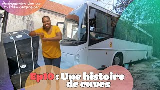 Aménagement dun bus en Maxi Campingcar  Ep10 On prépare linstallation des cuves  lescaribeens [upl. by Starla]