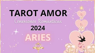 💖ARIES CONEXIONES ROMÁNTICAS 2024 Vuestros caminos destinados se cruzan y…💖🛤️💖😱💍💏 [upl. by Ahsotal]