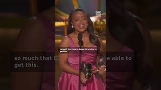 Quinta Brunson Holds Back Tears Accepting Emmy Award [upl. by Seidel]