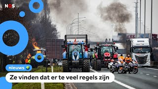 Boeren blokkeren wegen tussen Nederland en België [upl. by Joby]