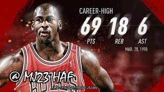 Michael Jordan Career High Highlights vs Cavaliers 19900328  69pts HD 720p 60fps [upl. by Wendall]