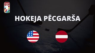 Hokeja pēcgarša LatvijaASV [upl. by Imoian953]