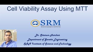 Cell Viability Assay Using MTT Dr Sitaram Harihar Animal Biotechnology Genetic Engineering  SRM [upl. by Sharl]