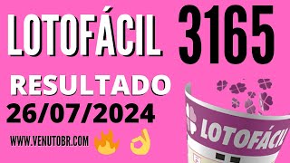 🍀 Resultado Lotofácil 3165 [upl. by Okin125]