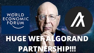 Algorand ALGO Huge Algorand World Economic Forum Partnership MUST WATCH [upl. by Farmelo844]