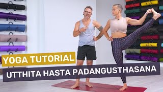 Utthita Hasta Padangusthasana  Beginner Balance Pose  Ashtanga Yoga Tutorial [upl. by Undine]