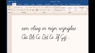 Verbonden lettertype quotSchoolschriftquot gebruiken in Word 2019 [upl. by Cerracchio498]