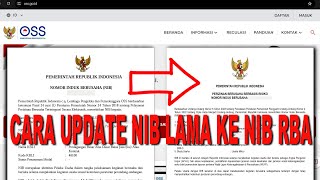 CARA UPDATEMIGRASI NIB LAMA KE NIB RBA BERBASIS RESIKO [upl. by Ellehcor]