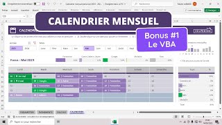 Créer un calendrier mensuel  Episode VBA  Tuto Excel [upl. by Maidy578]