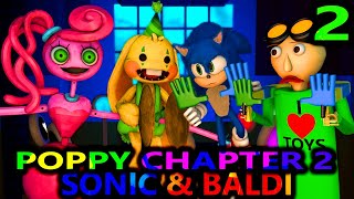 NEW Poppy Playtime CHAPTER 2 VS SONIC amp BALDI 2 Minecraft Animation Monster Movie Story Challenge [upl. by Ertsevlis]