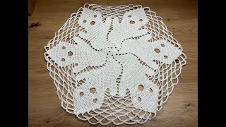 Tuto centre de table Fantômes au crochet spécial gaucher AlextitiaTutoCrochet [upl. by Heuser112]