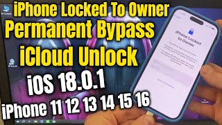 iPhone Locked To Owner permanent Bypass iCloud Unlock [upl. by Ahsatniuq]