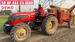 50 HP SOLIS 4X4 24 Gear Tractor DEMO काम और माइलेज कैसा है ट्रेक्टर का [upl. by Halima]