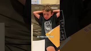 Boy brought to tears after receiving gift from Trump [upl. by Nerte]