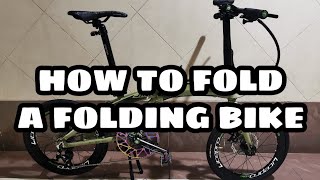 HOW TO FOLD A FOLDING BIKE JAVA ZELO bike foldingbike [upl. by Kramnhoj]