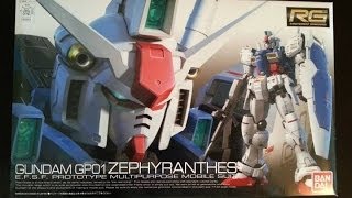 Gundam GP01 Zephyranthes 1144 Real Grade unboxing [upl. by Yurik]