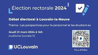 Election rectorale 2024  débat sur les perspectives pour le personnel et les étudiant·es [upl. by Otina28]